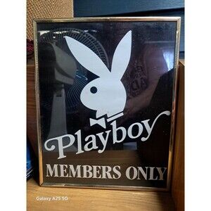 Vintage Playboy Bunnies Members ONLY 8x10 Framed Sign Photo Man Cave Framed